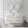 Omaha Linen White Wall Hung Drawer Vanity with Marble Top & Marin Basin 1200mm
