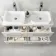 Omaha Linen White Wall Hung Drawer Vanity with Marble Top & Marin Basin 1200mm