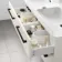 Omaha Linen White Wall Hung Double Basin Drawer Vanity 1200mm - Black Accents