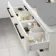 Omaha Linen White Wall Hung Drawer Vanity with Marble Top 1200mm (Excludes Counter Top Basin) - Black Accents