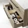 Elba Dawn Oak Wall Hung Drawer Vanity with Marble Top & Cody Basin 1000mm - Black Accents