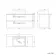 Elba Dawn Oak Wall Hung Drawer Vanity with Marble Top & Cody Basin 1000mm - Black Accents