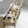 Elba Dawn Oak Wall Hung Drawer with Marble Top 1200mm Excludes Basins - Black Accents