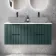Crete Fluted Mystic Green Double Wall Hung Drawer Vanity with Marble Top 1200mm - Excludes Counter Top Basin