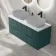 Crete Fluted Mystic Green Double Wall Hung Drawer Vanity with Marble Top 1200mm - Excludes Counter Top Basin