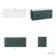 Crete Fluted Mystic Green Double Wall Hung Drawer Vanity with Marble Top 1200mm - Excludes Counter Top Basin