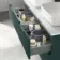 Crete Fluted Mystic Green Double Wall Hung Drawer Vanity with Marble Top & Curved Basin 1200mm