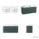 Crete Fluted Mystic Green Double Wall Hung Drawer Vanity with Marble Top & Marin Basin 1200mm