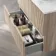 Crete Fluted Apex Oak Wall Hung Drawer Vanity with Marble Top & Curved Basin 800mm