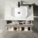 Crete Fluted Apex Oak Wall Hung Drawer Vanity with Marble Top & Marin Basin 800mm