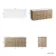 Crete Fluted Apex Oak Double Wall Hung Drawer Vanity with Marble Top 1200mm - Excludes Counter Top Basin