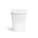 Sicily Fluted Coastal White Combination Vanity Basin and Houston Toilet 1200mm - Black Accents - Left Handed