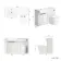 Sicily Fluted Coastal White Combination Vanity Basin and Boston Toilet 1200mm - Black Accents - Left Handed