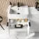 Sicily Fluted Coastal White Basin Vanity with Marble Top & Back To Wall Unit 1200mm (Excludes Toilet) - Black Accents