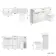 Sicily Fluted Coastal White Combination Vanity Basin and Aruba Toilet 1500mm - Black Accents