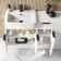 Sicily Fluted Coastal White Combination Vanity Basin and Miami Toilet 1500mm - Black Accents