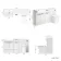 Sicily Fluted Coastal White Combination Vanity Basin with Marble Top & Tucson Toilet 1500mm - Black Accents