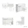 Sicily Fluted Coastal White Combination Vanity Basin and Miami Toilet 1200mm - Brushed Brass Accents