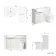 Sicily Fluted Coastal White Combination Vanity Basin and Tucson Toilet 1200mm - Brushed Brass Accents - Left Handed