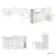 Sicily Fluted Coastal White Combination Vanity Basin with Marble Top & Boston Toilet 1500mm - Brushed Brass Accents