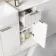 Sicily Fluted Coastal White Side Cabinet Unit 300mm - Chrome Handles