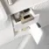 Sicily Fluted Coastal White Side Cabinet Unit 300mm - Chrome Handles