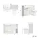 Sicily Fluted Coastal White Combination Vanity Basin and Aruba Toilet 1200mm - Chrome Handles