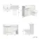Sicily Fluted Coastal White Combination Vanity Basin and Miami Toilet 1200mm - Chrome Handles