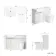 Sicily Fluted Coastal White Combination Vanity Basin and Tucson Toilet 1200mm - Chrome Handles- Left Handed
