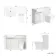 Sicily Fluted Coastal White Combination Vanity Basin and Houston Toilet 1200mm - Chrome Handles- Left Handed