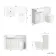 Sicily Fluted Coastal White Combination Vanity Basin and Boston Toilet 1200mm - Chrome Handles- Left Handed