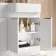 Sicily Fluted Coastal White Basin Vanity and Back To Wall Toilet Unit 1200mm (Excludes Toilet) - Chrome Handles- Right Handed