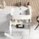 Sicily Fluted Coastal White Basin Vanity and Back To Wall Toilet Unit 1200mm (Excludes Toilet) - Chrome Handles- Right Handed