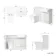 Sicily Fluted Coastal White Combination Vanity Basin and Houston Toilet 1200mm - Chrome Handles- Right Handed