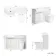 Sicily Fluted Coastal White Combination Vanity Basin with Marble Top & Tucson Toilet 1200mm - Chrome Handles