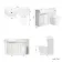 Sicily Fluted Coastal White Combination Vanity Basin with Marble Top & Boston Toilet 1200mm - Chrome Handles