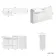Sicily Fluted Coastal White Combination Vanity Basin with Marble Top 1500mm (Excludes Toilet) - Chrome Handles