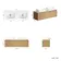 Malta Fluted Country Oak Double Wall Hung Drawer Vanity with Marble Top & Marin Basin 1200mm