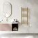 Barcelona Electric Brushed Brass Straight Heated Towel Rail 1000x400mm