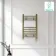 Barcelona Electric Antique Gold Straight Heated Towel Rail 650x400mm