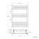 Barcelona Electric Antique Gold Straight Heated Towel Rail 800x600mm