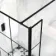 Munich Matt Black Grid 8mm Wet Room Shower Glass 1400mm & 250mm Pivotal Return Panel