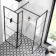 Munich Matt Black Grid 8mm Walk In Shower Enclosure 700mm & 700mm Glass with Pivotal Return Panel