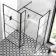 Munich Matt Black Grid 8mm Walk In Shower Enclosure 900mm & 700mm Glass with Pivotal Return Panel