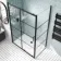 London Matt Black Grid 6mm Sliding Shower Enclosure 1200x800mm