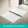 Tokyo Rectangular Matt White Slate Texture Stone Shower Tray 1000x700mm