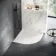 Berlin Quadrant Matt White Slate Effect SMC Composite Shower Tray 900x900mm