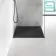 Berlin Square Matt Black Slate Effect SMC Composite Shower Tray 800x800mm