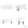 Grosvenor 1700mm Roll Top Bath - Black Claw Feet