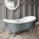 Tonbridge 1600mm Dove Grey Roll Top Bath - Grey Ball Feet